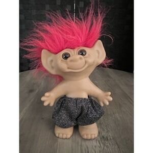 Vintage 1980s Troll Doll from U Need A Doll‎ Co Inc. Vinyl Body, Pink Hair VGC!